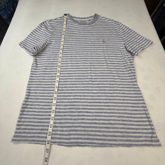 Penguin by Munsing Wear Mens gray white striped short sleeve T shirt with logo - Picture 8 of 16